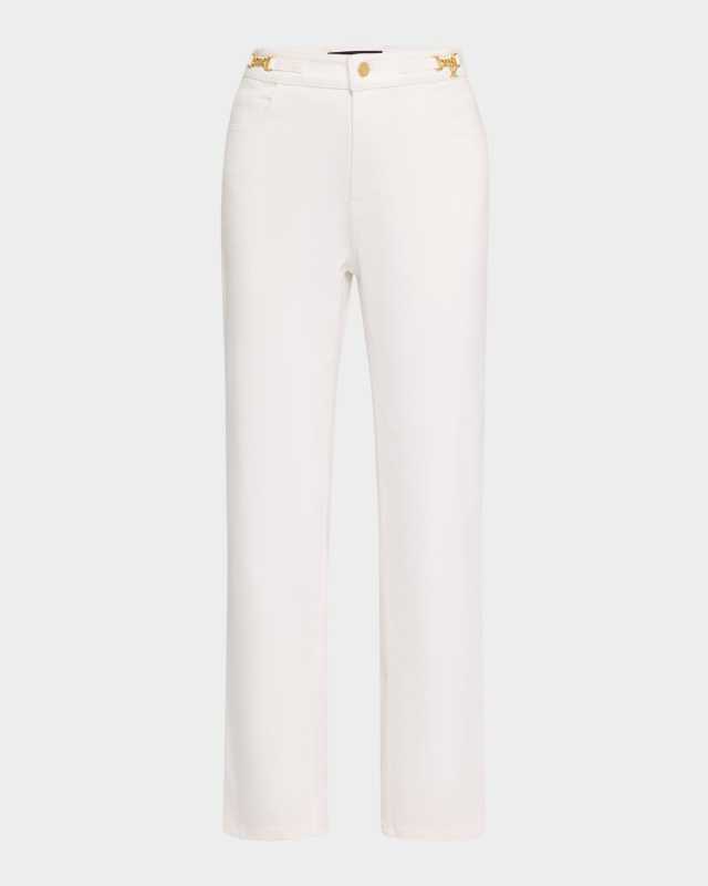 June Cropped Chain-Embellished Pants